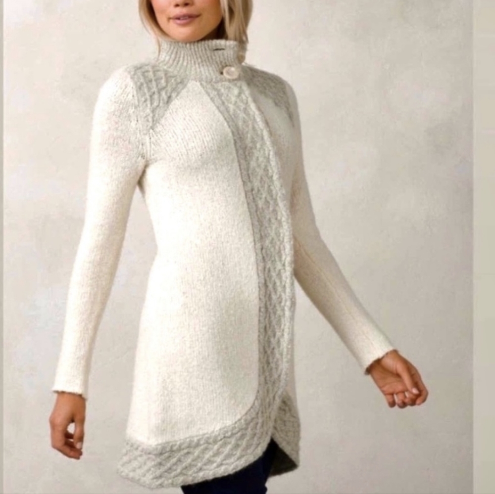 Prana Angelica knit cardigan sweater duster size XL